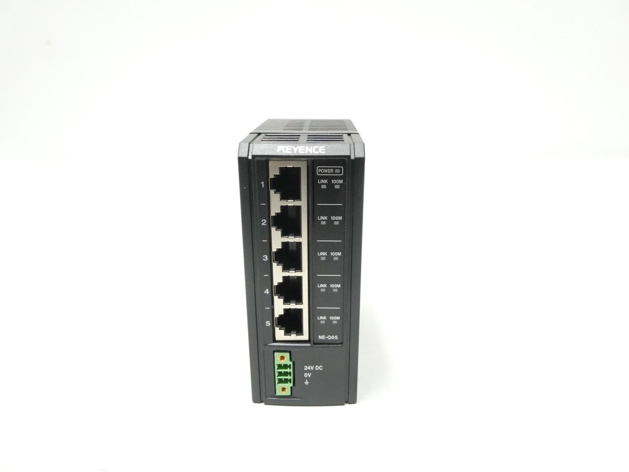 KEYENCE NE-Q05 ETHERNET SWITCH 24V-DC