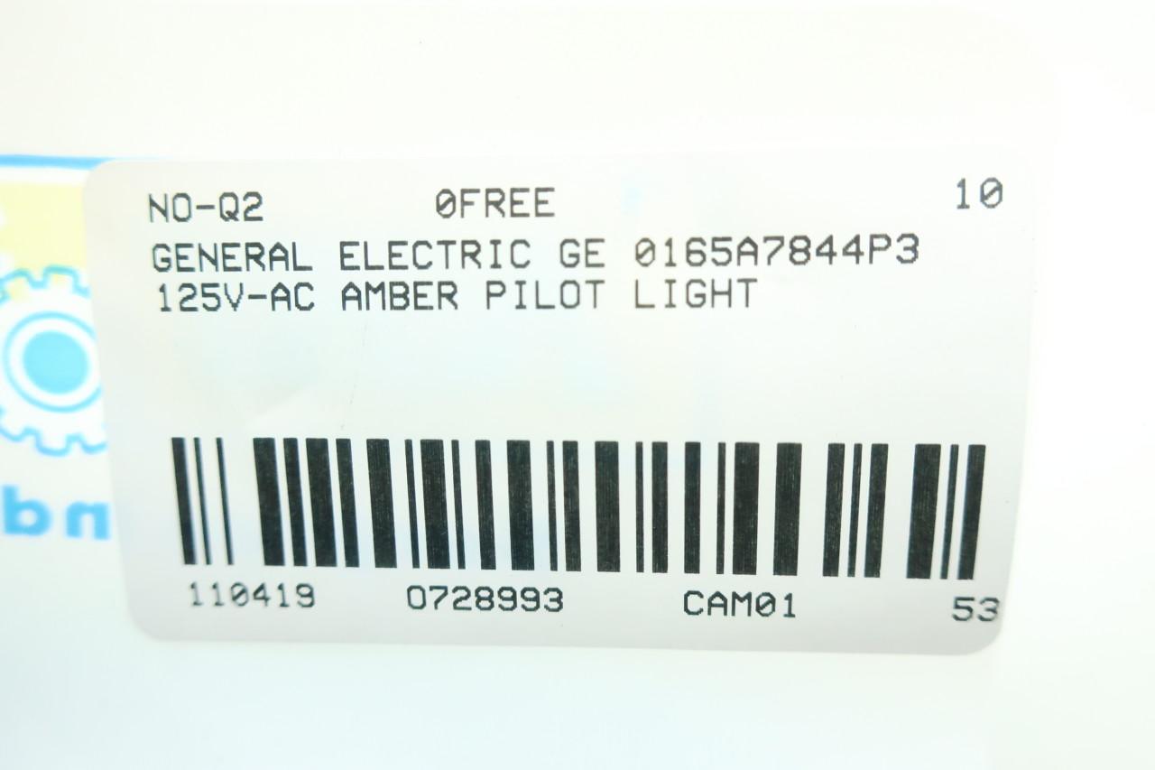 General Electric GE 0165A7844P3 Amber Pilot Light 125v-ac for sale online 