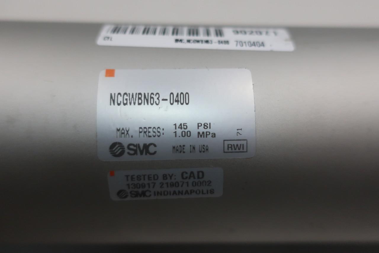 Smc NCGWBN63-0400 Double Acting Pneumatic Cylinder 2-1/2in 4in 145psi 