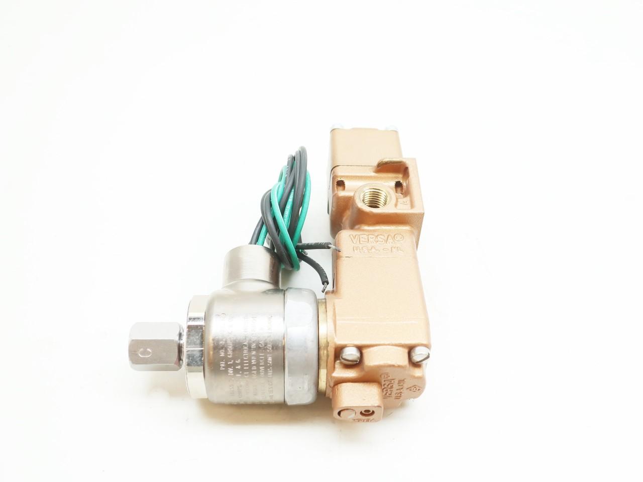 Elettrovalvola Versa VSG-3321-E14-XX-A120 120V AC 1/4 NPT – Nuova Eccetto Confezione
