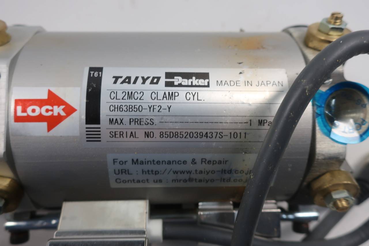 TAIYO CH63B50-YF2-Y CL2MC2 Pneumatic CLAMP Cylinder 63MM 3/8IN 1MPA 30MM TAIYO CH63B50-YF2-Y CL2MC2 Pneumatic CLAMP Cylinder 63MM 3/8IN 1MPA 30MM