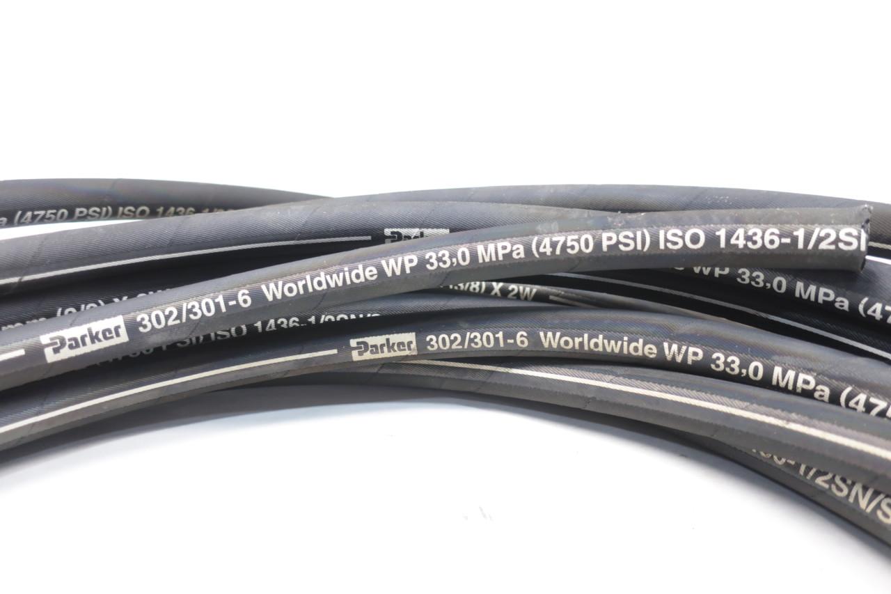 Parker 302/301-6 Hydraulic Hose 3/8 in X 24 Inches 4750 PSI for sale online 