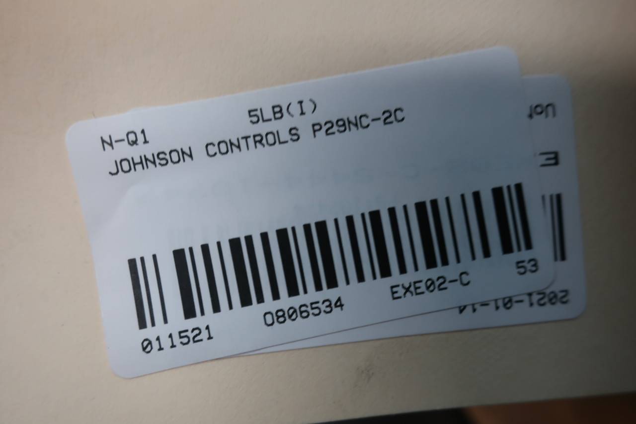 JOHNSON CONTROLS P29NC-2C Pressure Control 0-20IN-HG 120/240V-AC JOHNSON CONTROLS P29NC-2C Pressure Control 0-20IN-HG 120/240V-AC
