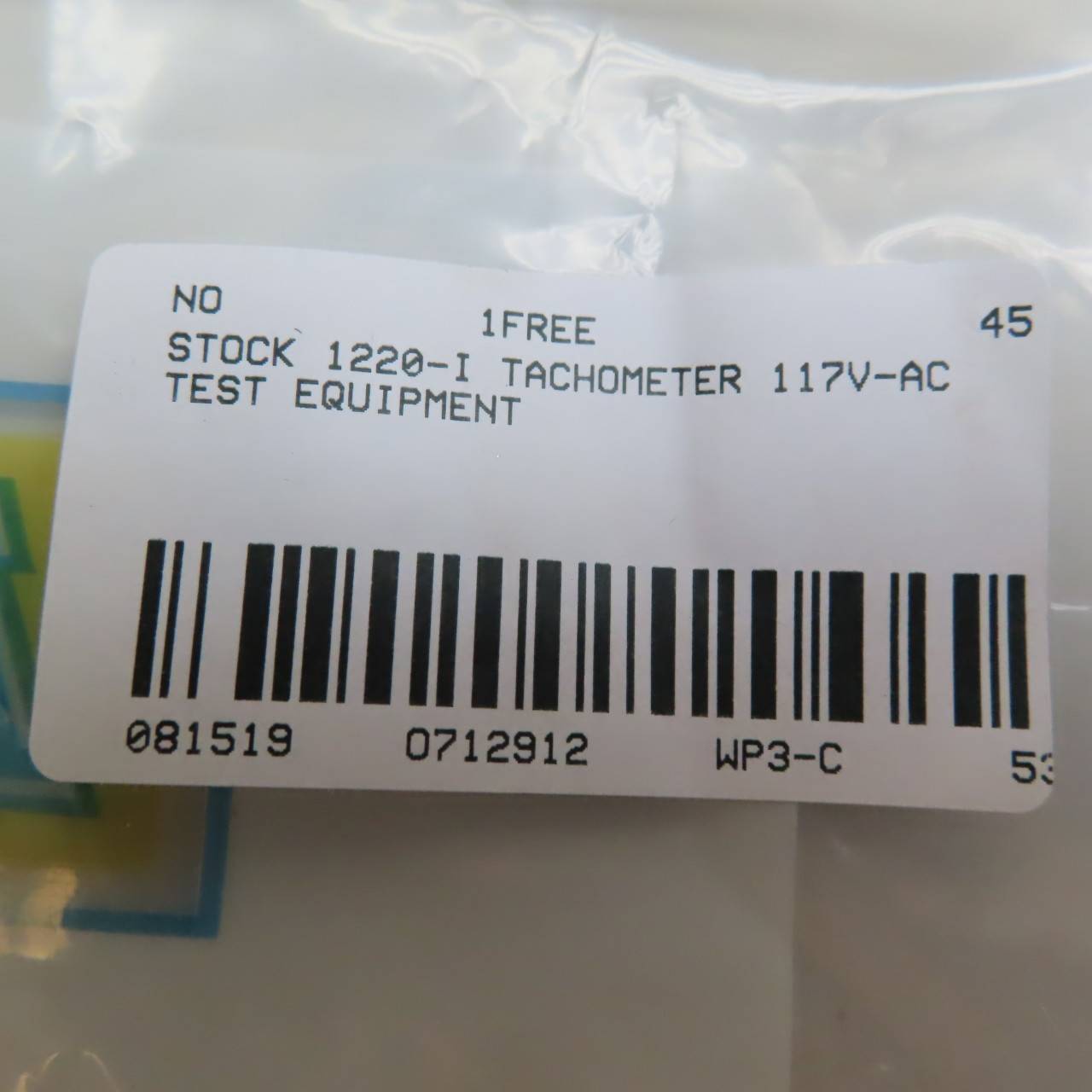 STOCK 1210-V 1-Z4746 Series 1200 Tachometer 117V-AC D609598 STOCK 1210-V 1-Z4746 Series 1200 Tachometer 117V-AC D609598