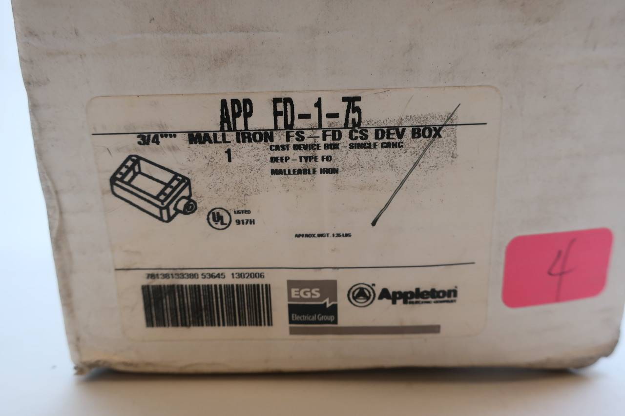 NEW Appleton APP FD-1-75 Mall Iron FS-FD Device Box