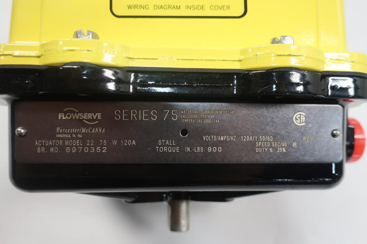 FLOWSERVE WORCESTER 22-75-W-M1-120A SERIES 75 ACTUATOR TYPE 4 