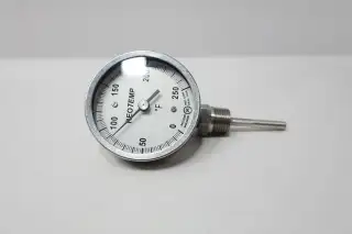 REOTEMP XR0251F47 BIMETAL THERMOMETER 3IN 1/2IN 2-1/2IN 0-250F