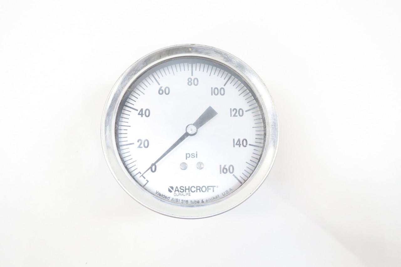 Ashcroft Pressure Gauge 0-160psi 3-1/2in 1/4in Npt 