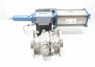 KTM W0401 S-023U-S060 P-1500 PNEUMATIC STAINLESS FLANGED CONTROL VALVE 2IN 150