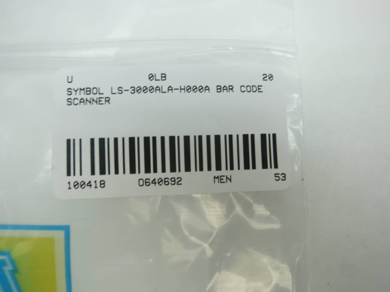 Symbol Barcode Scanner Ls-3000alr-h000a for sale online