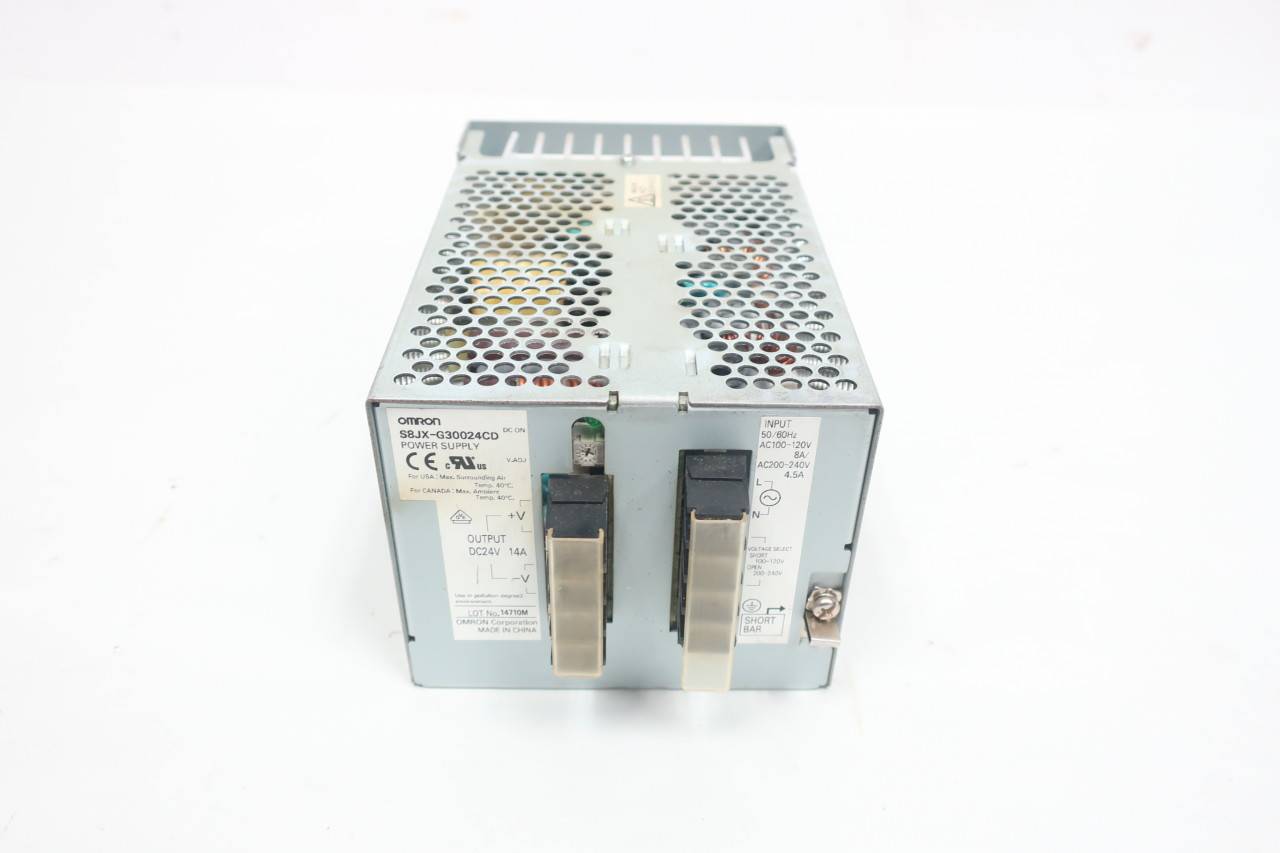 OMRON S8JXG30024CD 120/240VAC 14A AMP 24VDC AC TO DC POWER SUPPLY