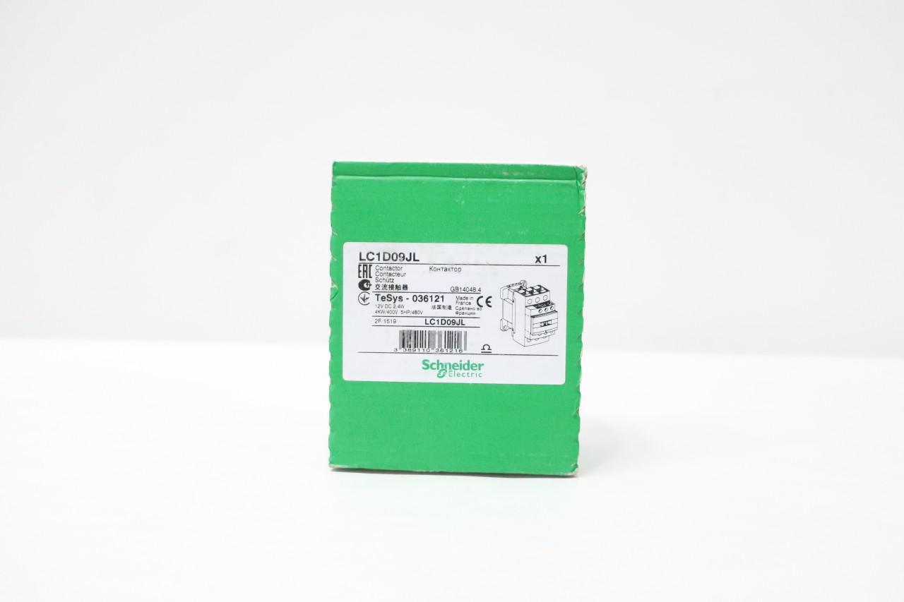 Schneider Electric LC1D09JL IEC contactor, TeSys Deca, nonreversing, 9A, 5HP at 480VAC, up to 100kA SCCR, 3 phase, 3 NO, low consumption 12VDC coil — Electronics & PCBs