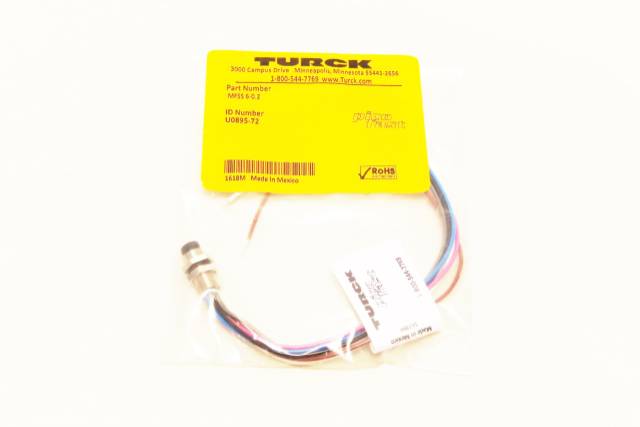 TURCK MFSS 6-0.2 CONNECTOR M8 PICO STRAIGHT MALE RECEPTIACLE 0.2M