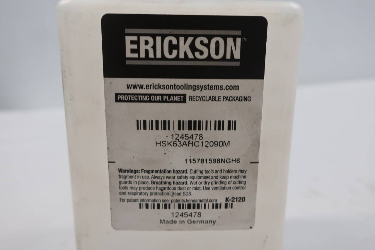 Erickson 124578 HSK63AHC12090M Hydraulic Chuck Tool Holder