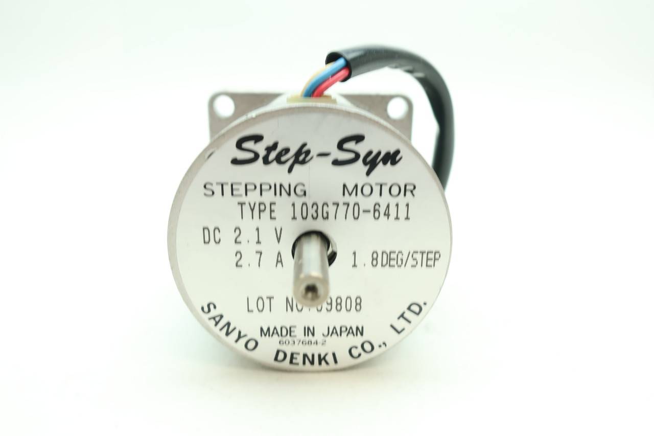 Sanyo Denki 103G770-6411 Step-syn Stepper Motor 2.7a 2.1v-dc