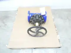SAUNDERS 150-3448-A-11R-D1 MANUAL STEEL FLANGED DIAPHRAGM VALVE 6IN