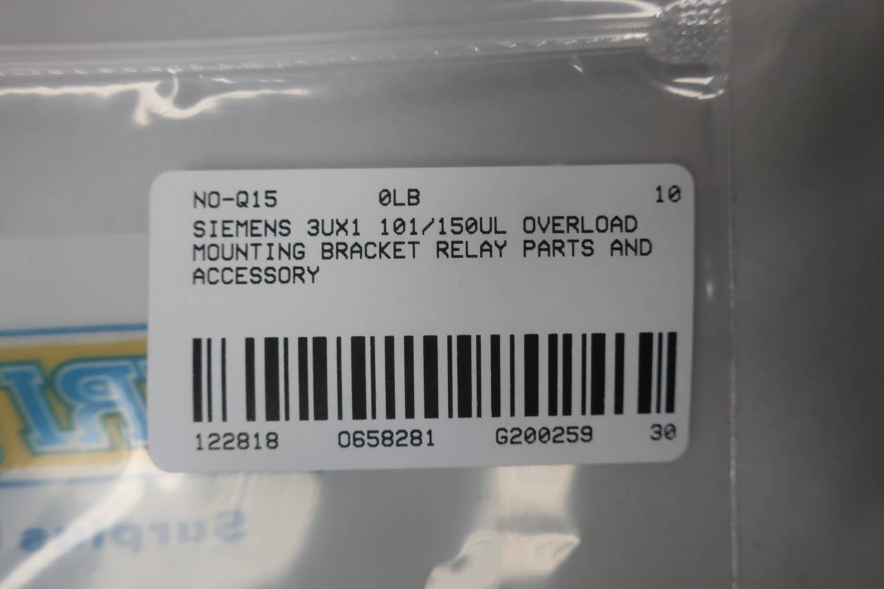 Siemens 3ux1 101 150ul Overload Relay Mounting Bracket