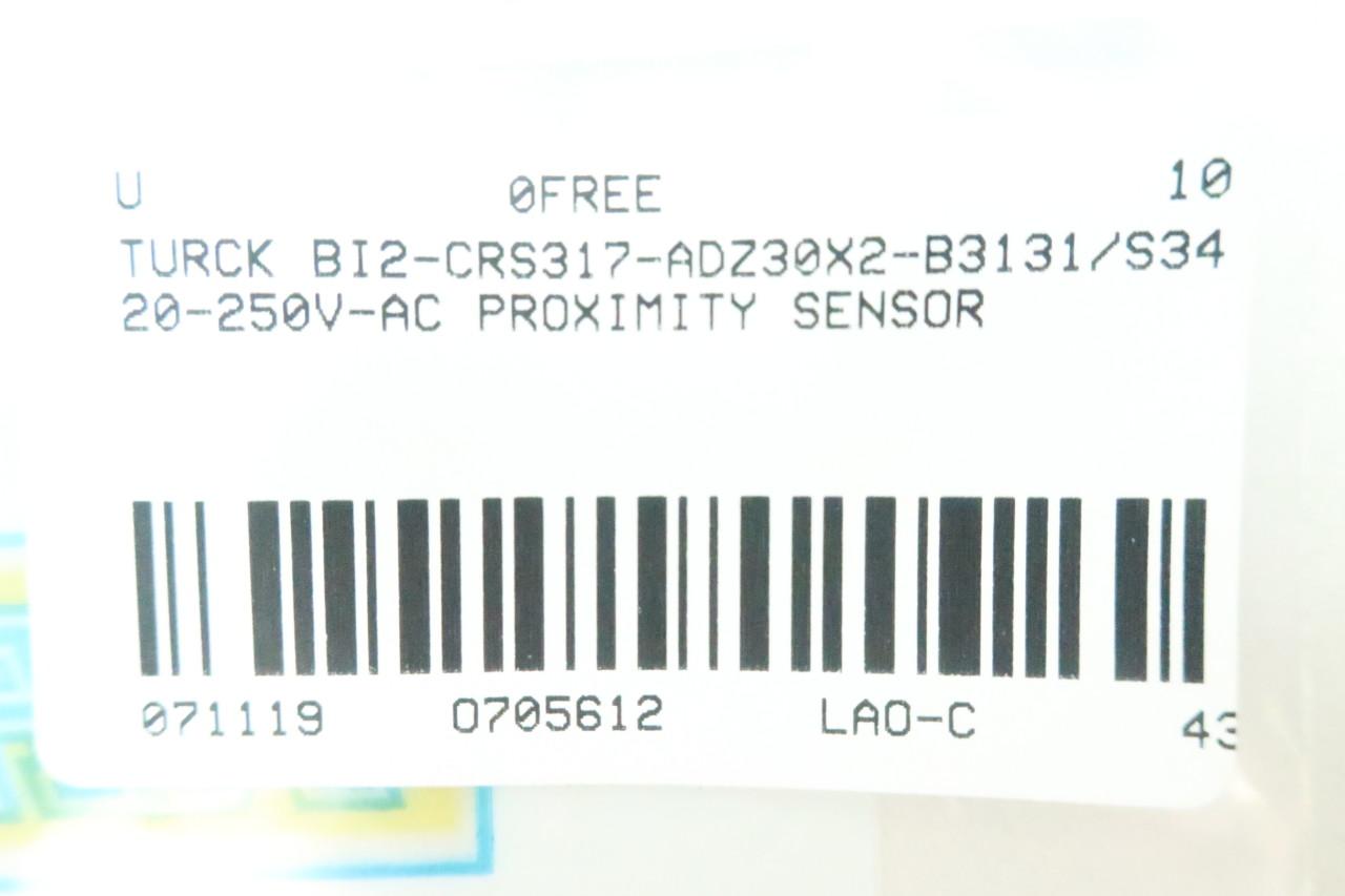 Turck  BI 2-CRS317-ADZ30X2-B3131/S34 Proximity Sensors 4276293 NIB Details about    2 