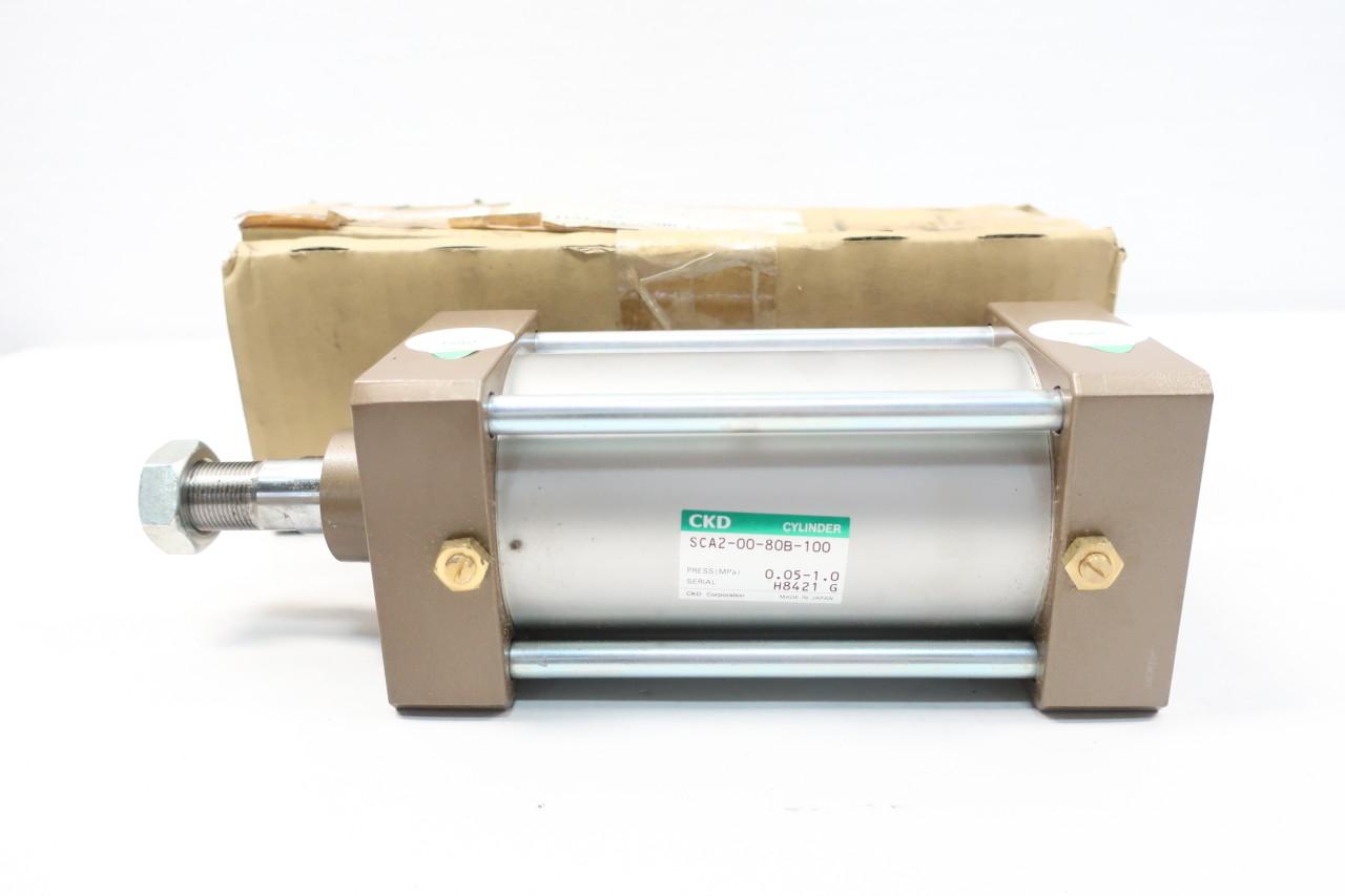 Ckd SCA2-00-80B-100 Double Acting Pneumatic Cylinder 80mm 100mm 0.05-1mpa