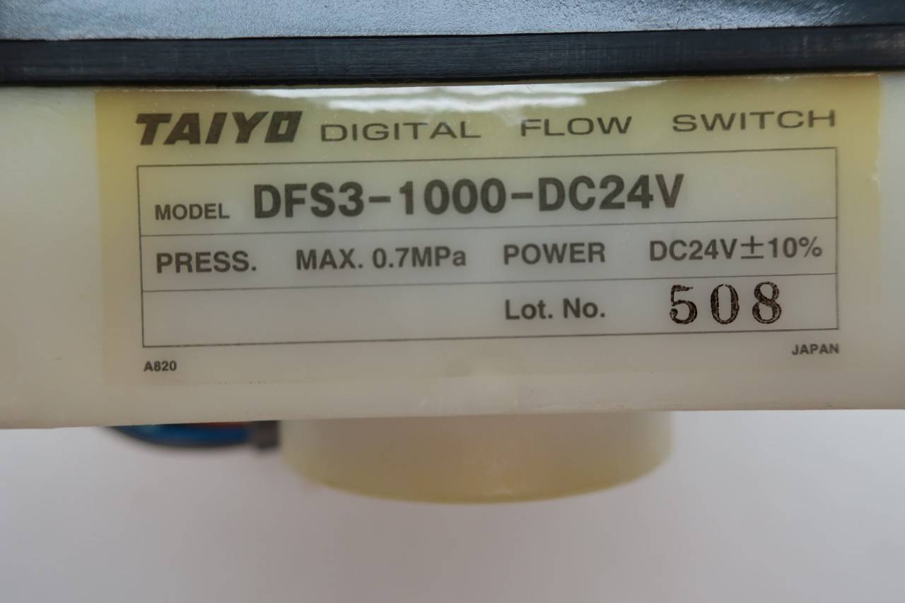 Taiyo DFS3-1000-DC24V Digital Flow Switch 24v-dc