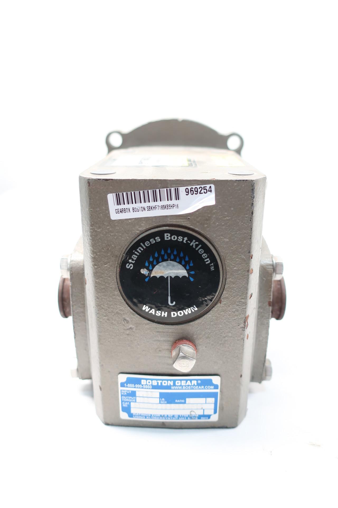 BOSTON GEAR SBKHF7185KB5HP16 BOST-KLEEN 5:1 Right Angle Gear Reducer