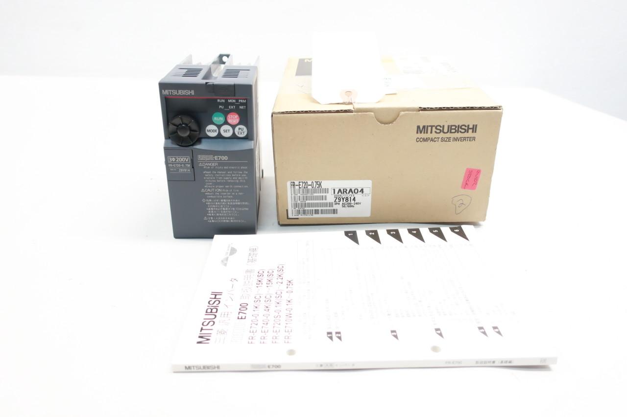 Mitsubishi FR-E720-0.75K Inverter 200-240v-ac 0.2-400hz 200-240v-ac