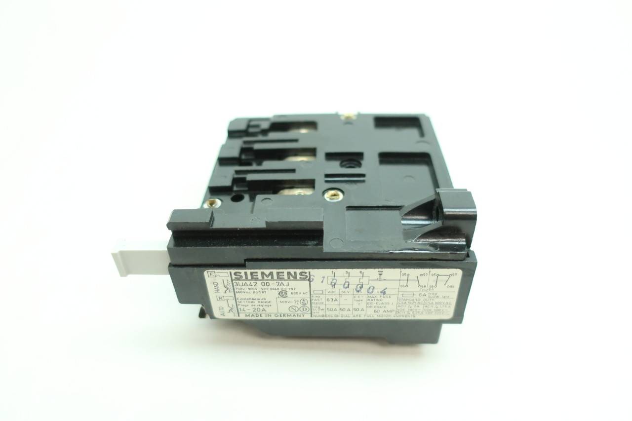 Details about   Siemens Overload Relay Overload Relay 3UA4200-7AM 30-45A show original title