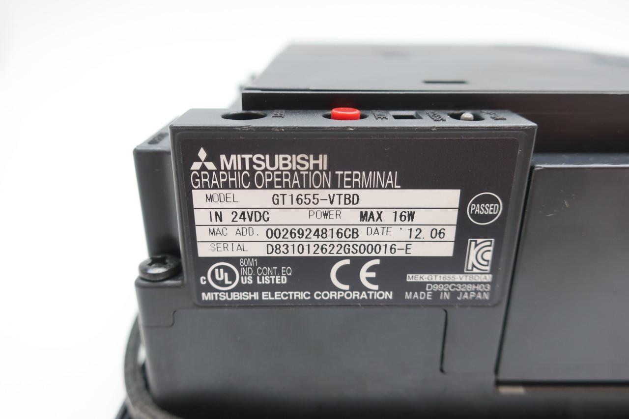 MITSUBISHI GT1655-VTBD GOT1000 GRAPHIC OPERATION TERMINAL 24V-DC 16W
