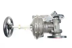 SAUNDERS 3449 MANUAL IRON FLANGED DIAPHRAGM VALVE 2-1/2IN 150