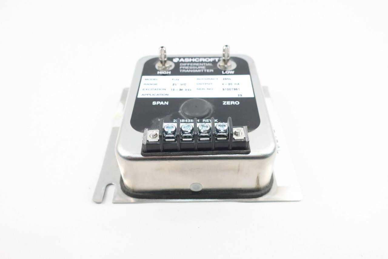ASHCROFT XLDP Differential Pressure Transmitter 4-20MA 1.5IN WC 13-36V-DC