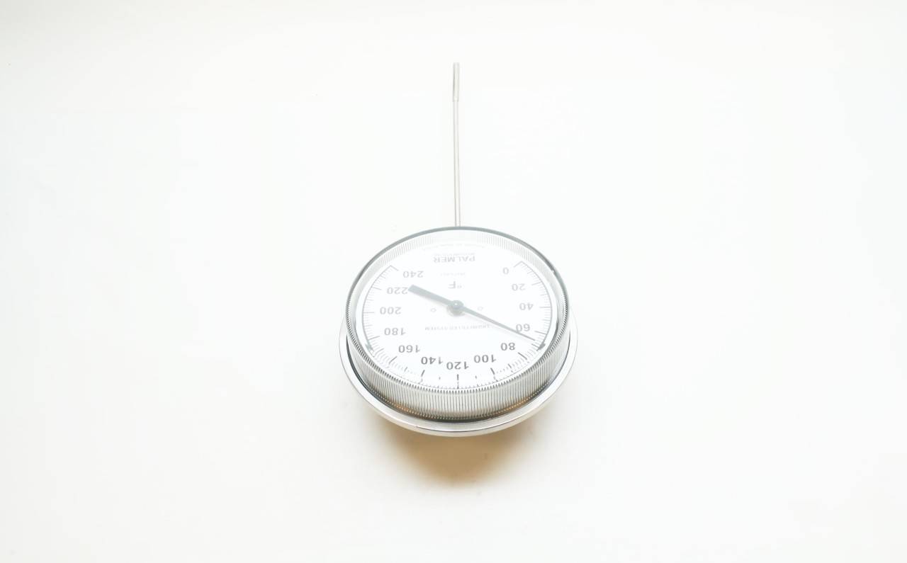 PALMER INSTRUMENTS 28273.001 BIMETAL Thermometer 8-1/4IN 0-240F 1/2IN NPT PALMER INSTRUMENTS 28273.001 BIMETAL Thermometer 8-1/4IN 0-240F 1/2IN NPT