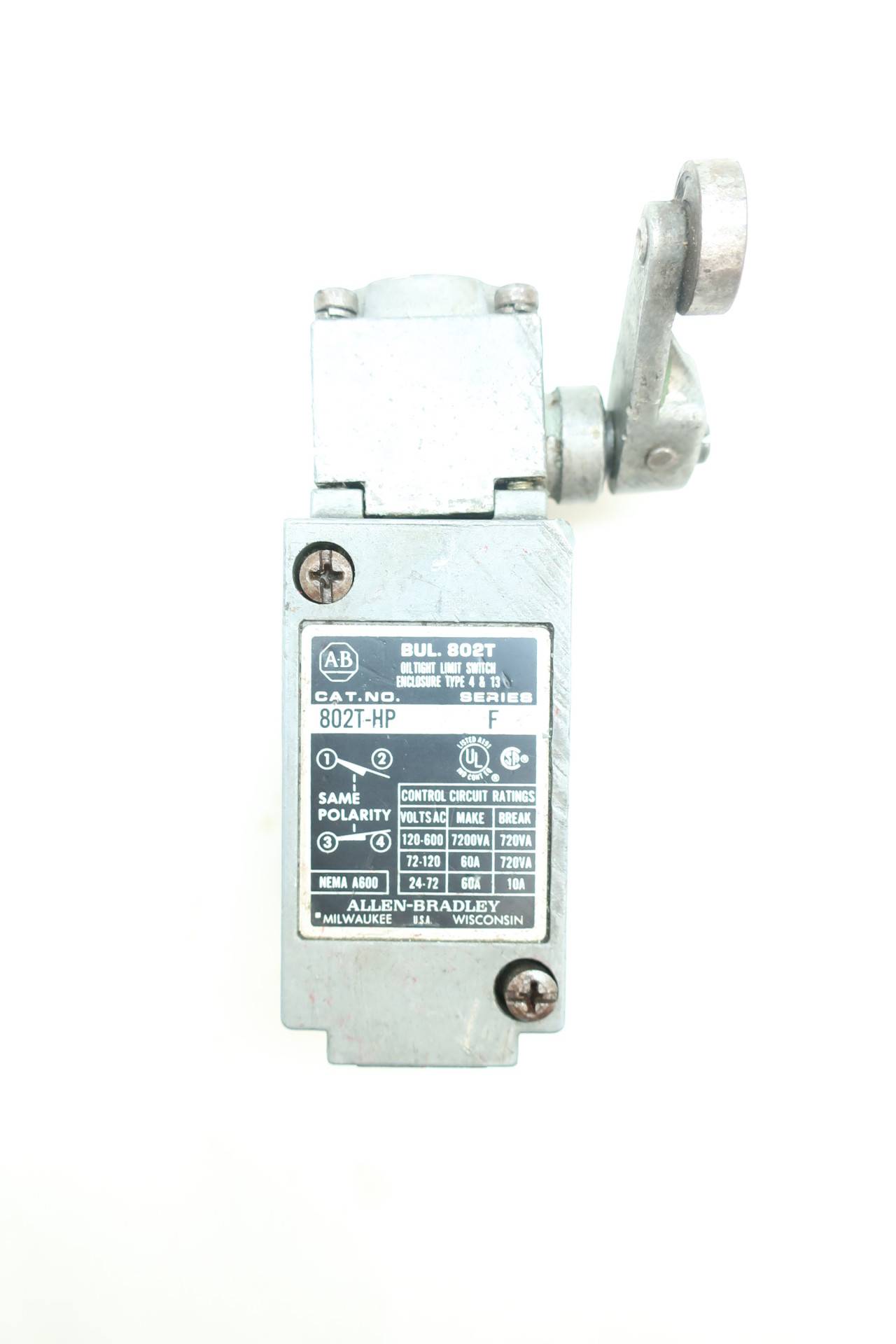 allen bradley 802t catalog on Allen Bradley 802t Hp Oiltight Limit Switch Ser F 120v Ac