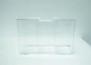ULINE H-6139 MULTI-COMPARTMENT ACRYLIC DISPENSER 12IN X 18IN X 6IN