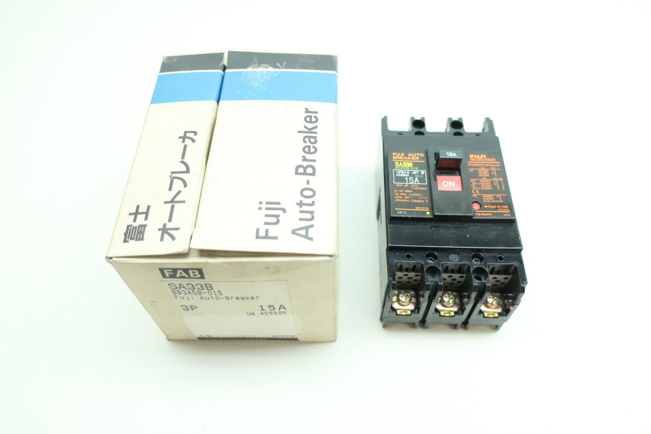 Details about   FUJI ELECTRIC SA33B BB3ASB-015 CIRCUIT BREAKER 15A 220VAC NEW NO BOX * 