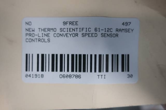 THERMO SCIENTIFIC 61-12C RAMSEY PRO-LINE CONVEYOR SPEED SENSOR D608786