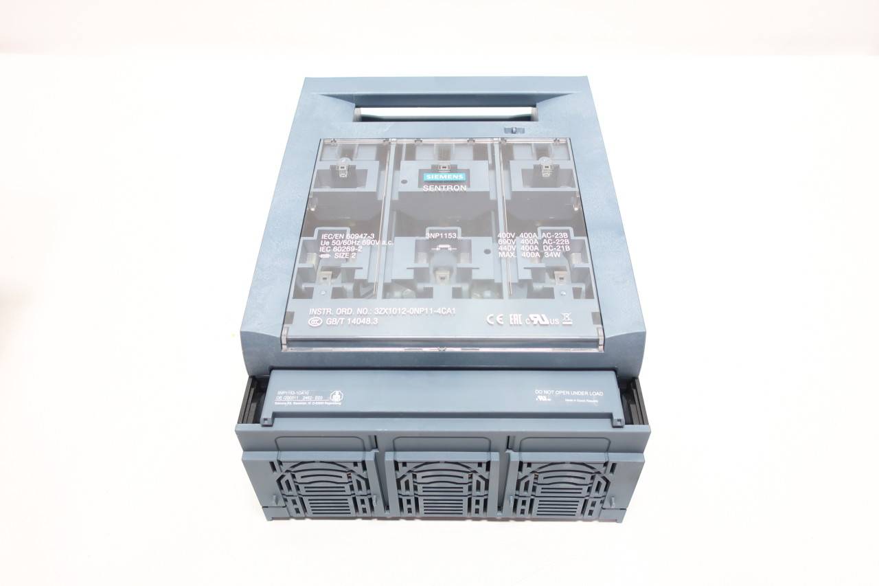 Siemens 3NP1153-1DA10 Sentron Size 2 34w 3p 400a Amp Fusible Disconnect ...