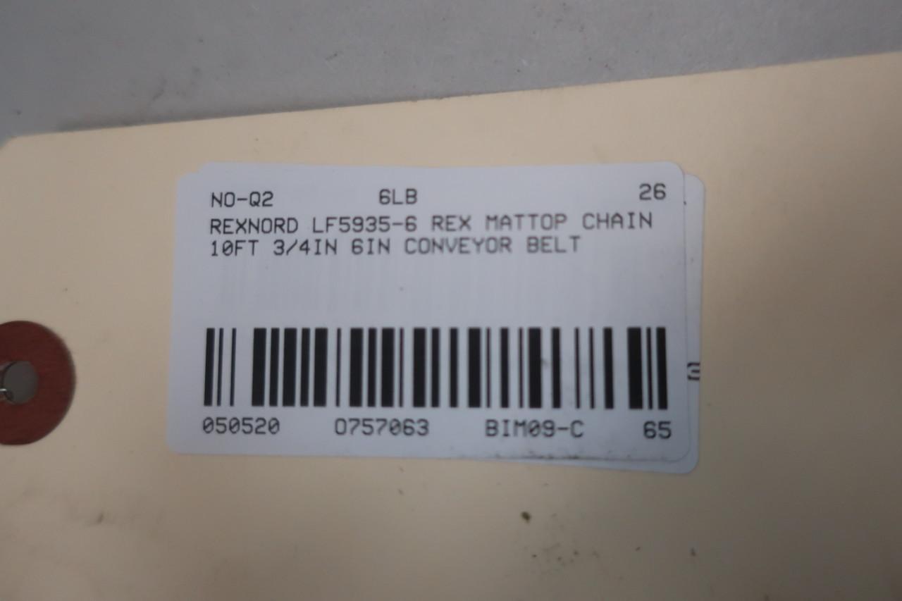 NEW REXNORD LF5935-6 MATTOP CHAIN LF59356 10FT 