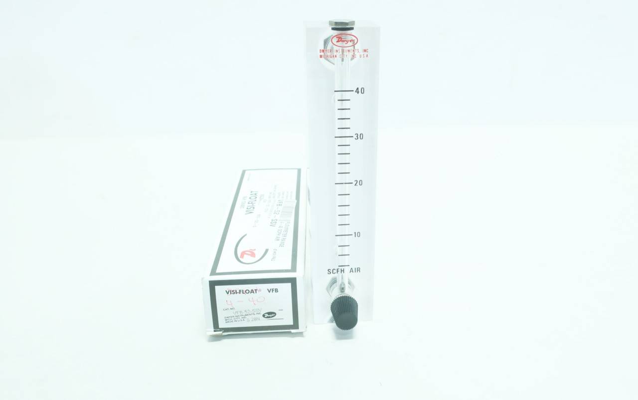 Dwyer VFB52SSV Visifloat 040scfh 1/4in Variable Area Flow Meter