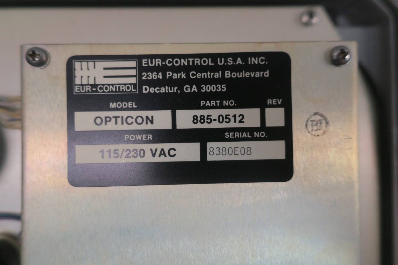 BTG EUR-Control 885-0512 OPTICON 115V-AC 230V-AC Consistency Transmitter D582785 