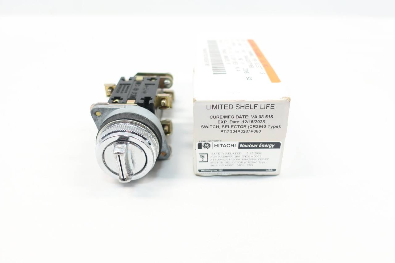 General Electric Ge 304A3287P060 3 Pos Selector Switch
