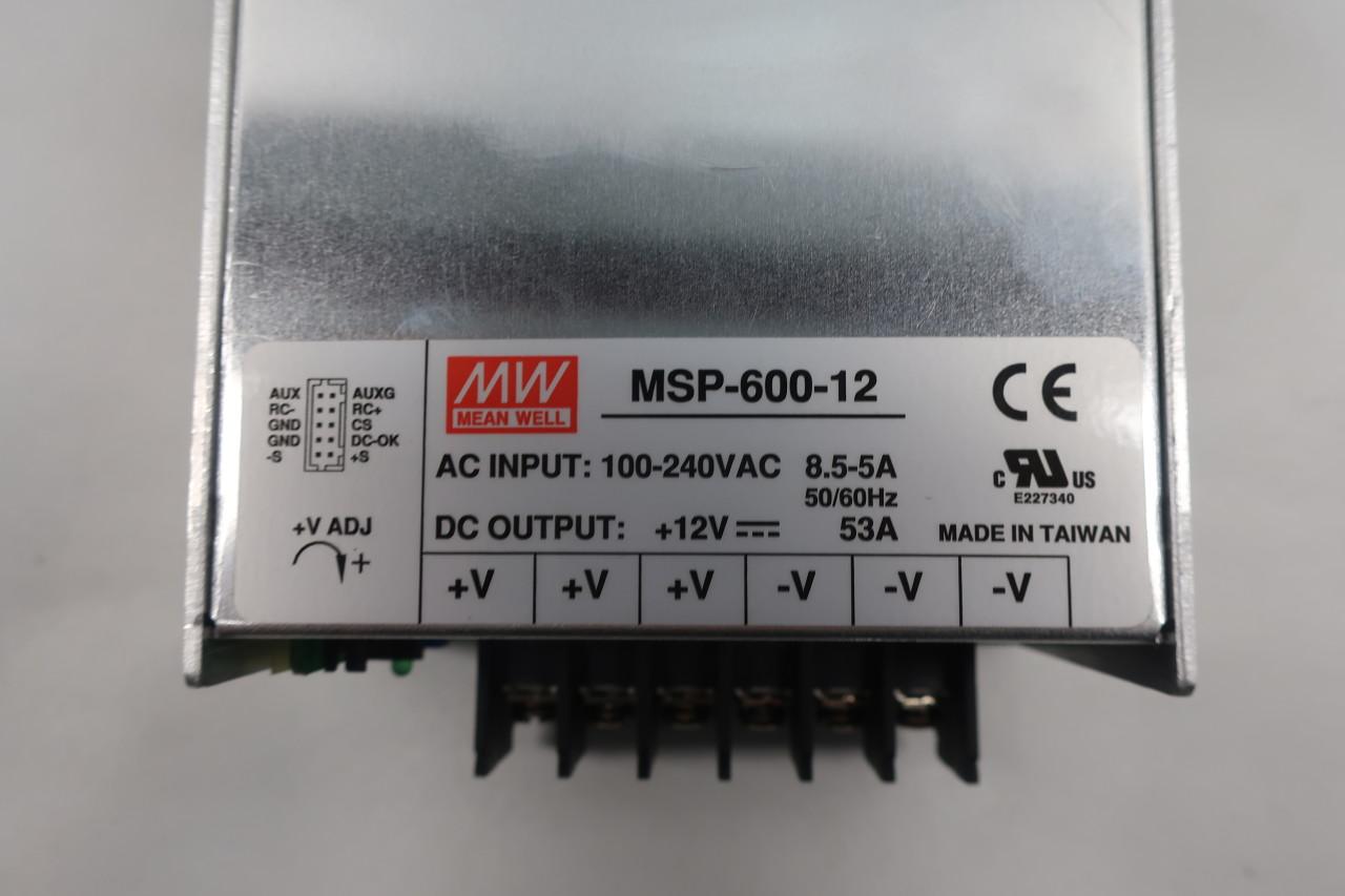 Mean Well MSP-600-12 Power Supply 100-240v-ac 53a Amp 12v-dc