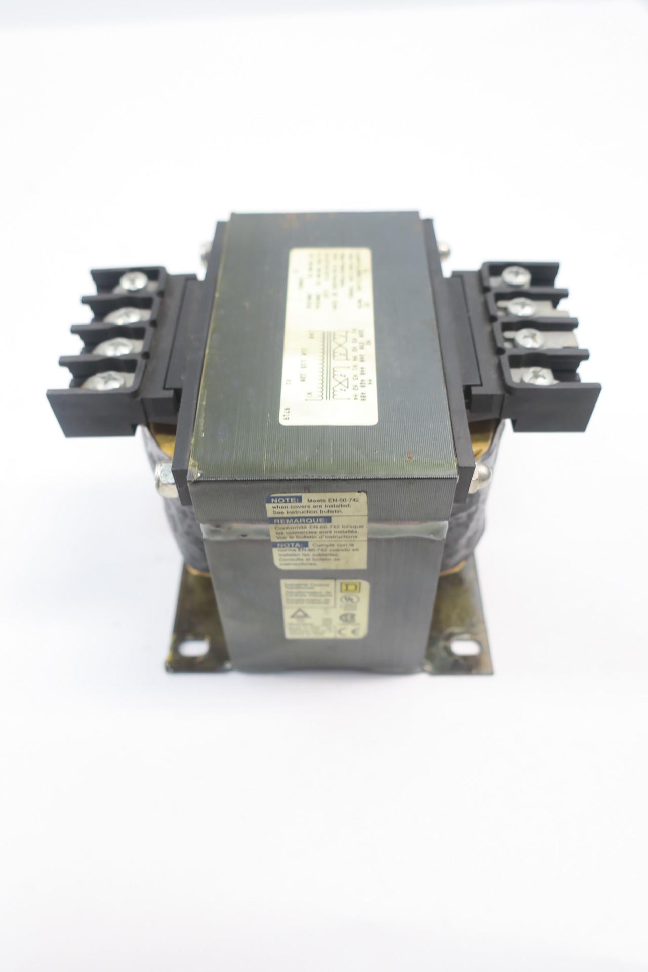 SQUARE D 9070T500D1 CONTROL TRANSFORMER 500VA 240/480V-AC 120V-AC D589426