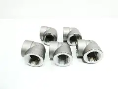 BOX OF 5 ANVIL 3M THRD 90 ELL STEEL 90DEG PIPE ELBOW 2IN NPT X 2IN NPT