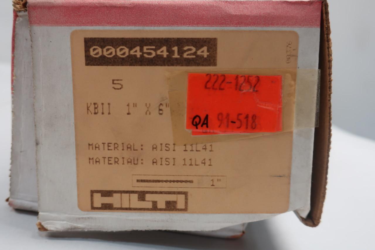 Box Of 5 New Hilti 000454124 Kwik Bolt Ii Expansion Anchor 1x6in 