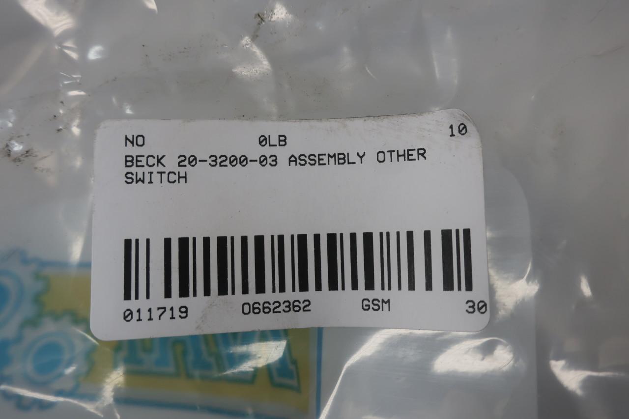 Details about   BECK 20-3200-03 *NEW IN BOX* SWITCH ASSEMBLY 3B2 
