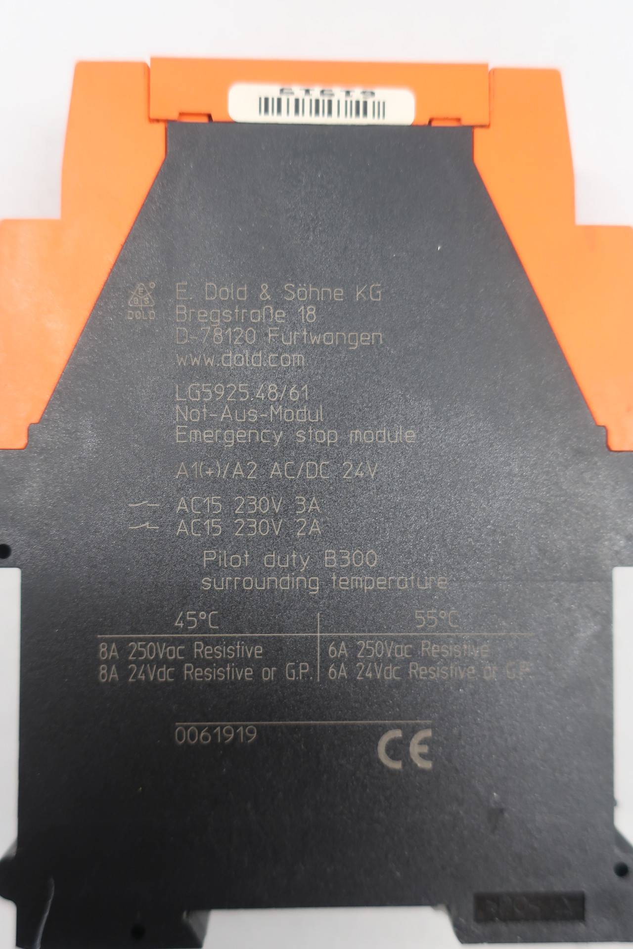 Dold LG5925.48/61 Safety Relay 24vdc