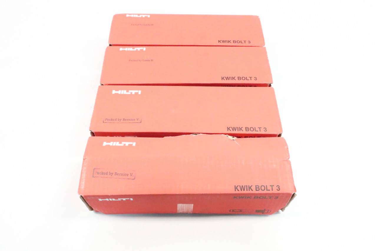Box of 5 HILTI 286031 KB3 304SS KWIK Bolt II Stainless Expansion Anchors 1INX9IN Box of 5 HILTI 286031 KB3 304SS KWIK Bolt II Stainless Expansion Anchors 1INX9IN