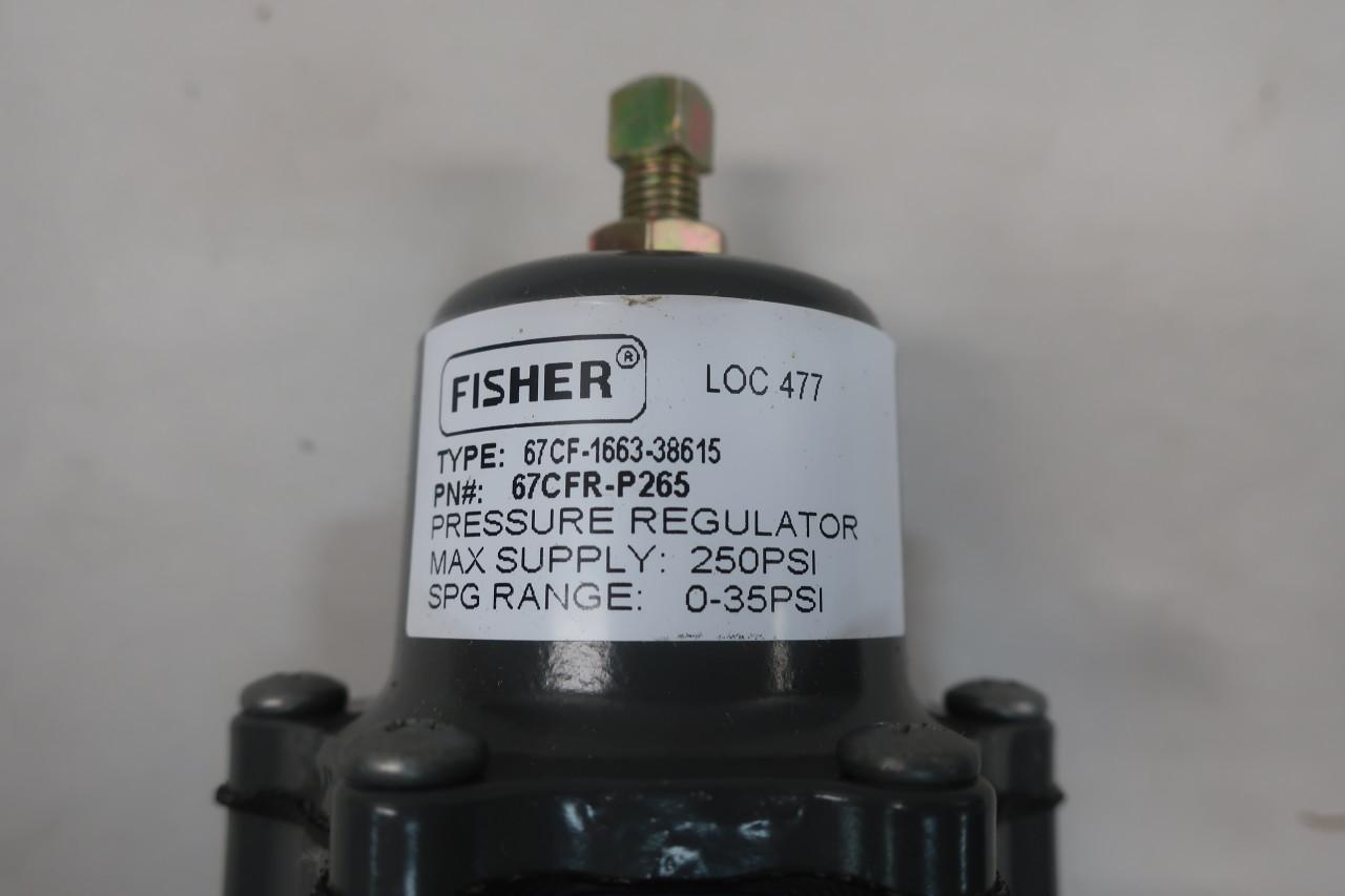 Fisher 67CF-1663 Pneumatic Regulator 250psi 0-35psi 