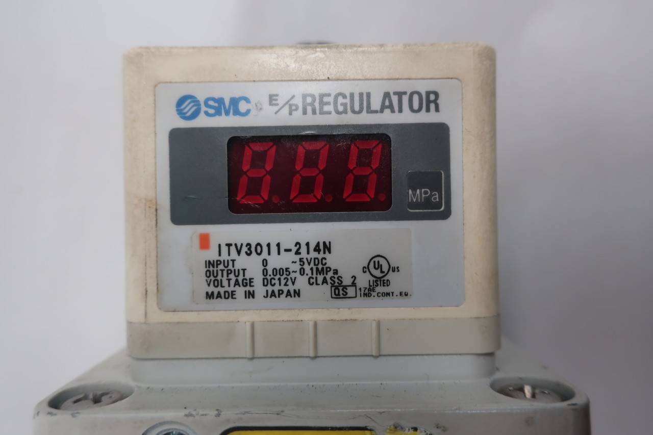 SMC ITV3011-214N Electro Pneumatic Regulator 1/2IN NPT 0.005-1MPA SMC ITV3011-214N Electro Pneumatic Regulator 1/2IN NPT 0.005-1MPA