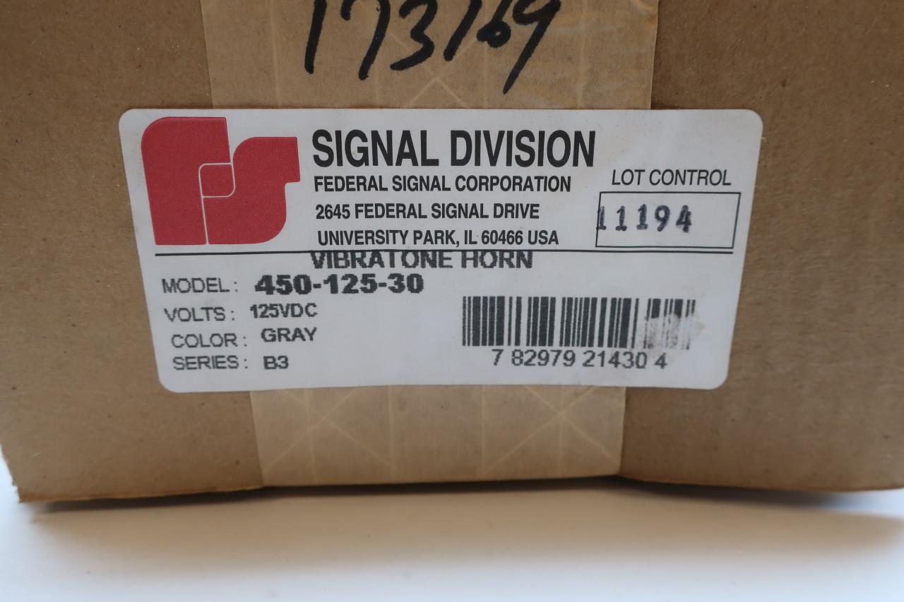 Federal Signal 450-125-30 Vibratone Horn Series B3 Gray for sale online 